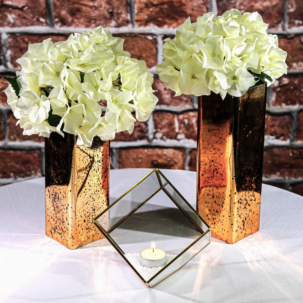 glass terrarium cube brass 4 7in