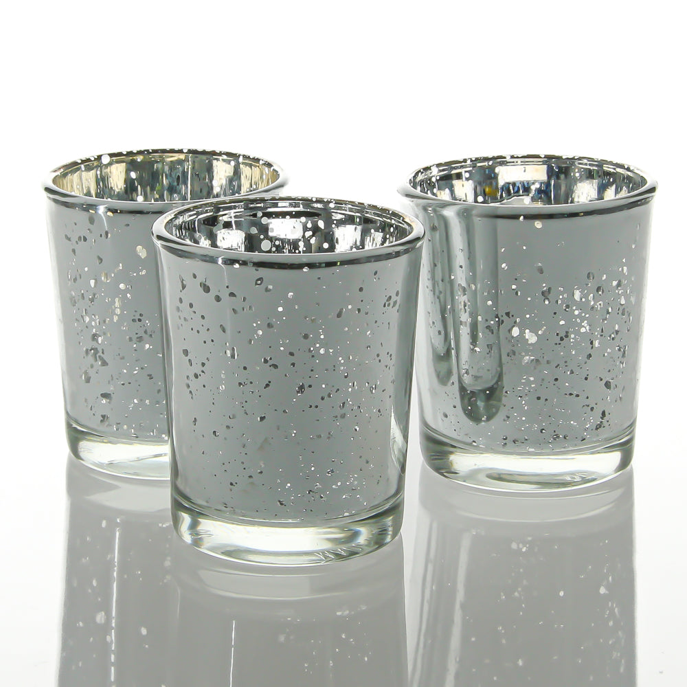 Richland Silver Mercury Votive Holders Set of 12