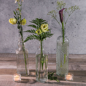 Richland Vintage Square Glass Bottle Clear