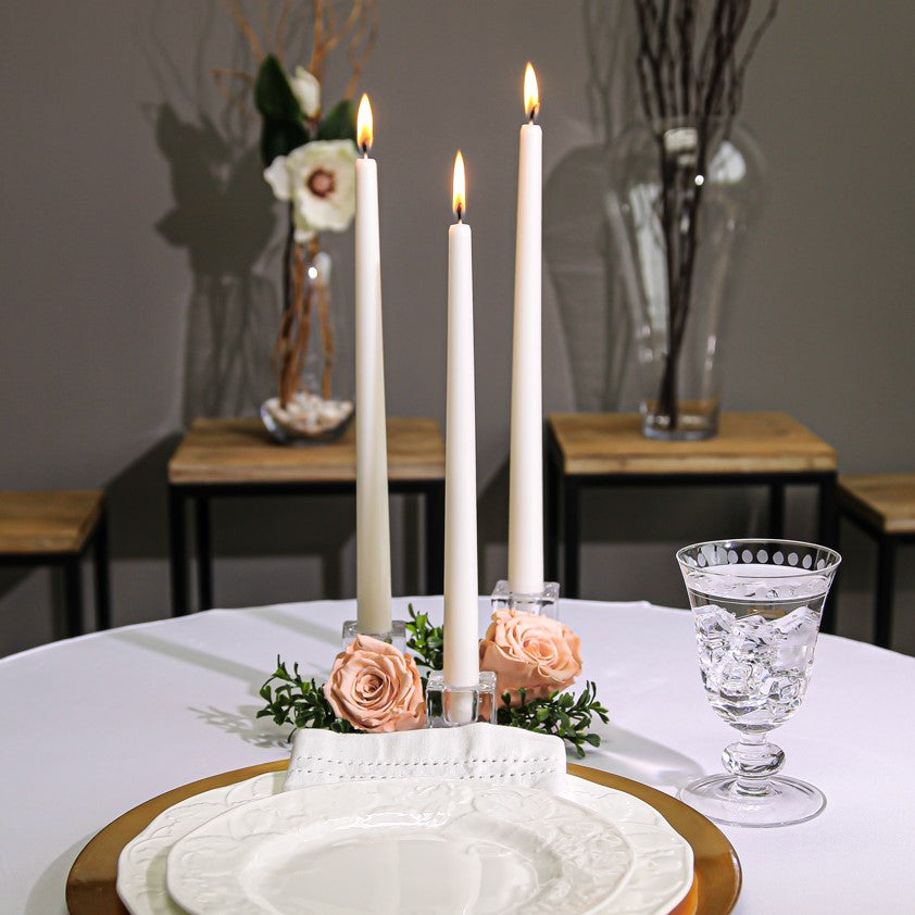 Richland Taper Candles 12" White Set of 10