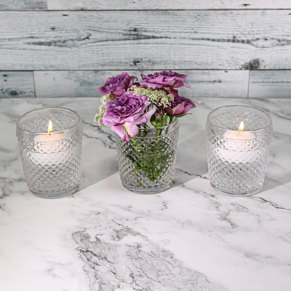 Richland Diamond Candle Holder Clear Set of 6