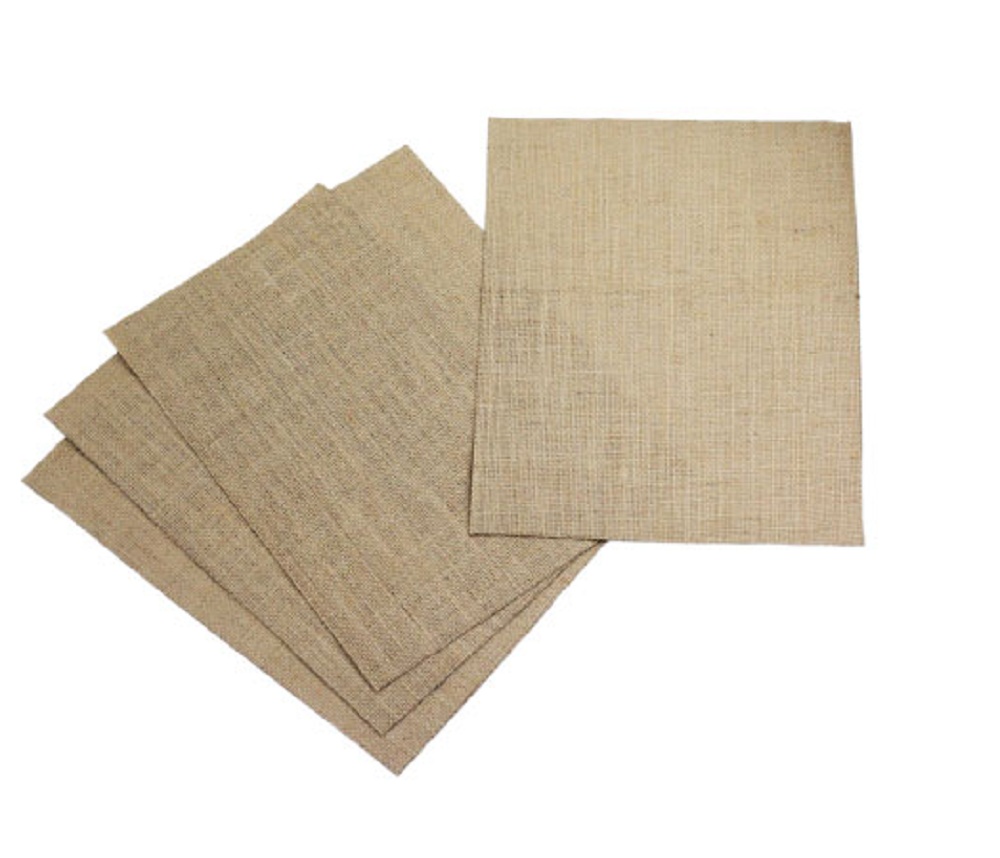 Pack of 6 Burlap Laminated Craft Sheets 8.5x11