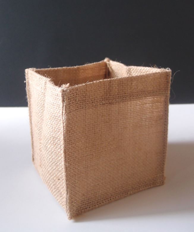 12 Burlap Pot Covers 5" Square