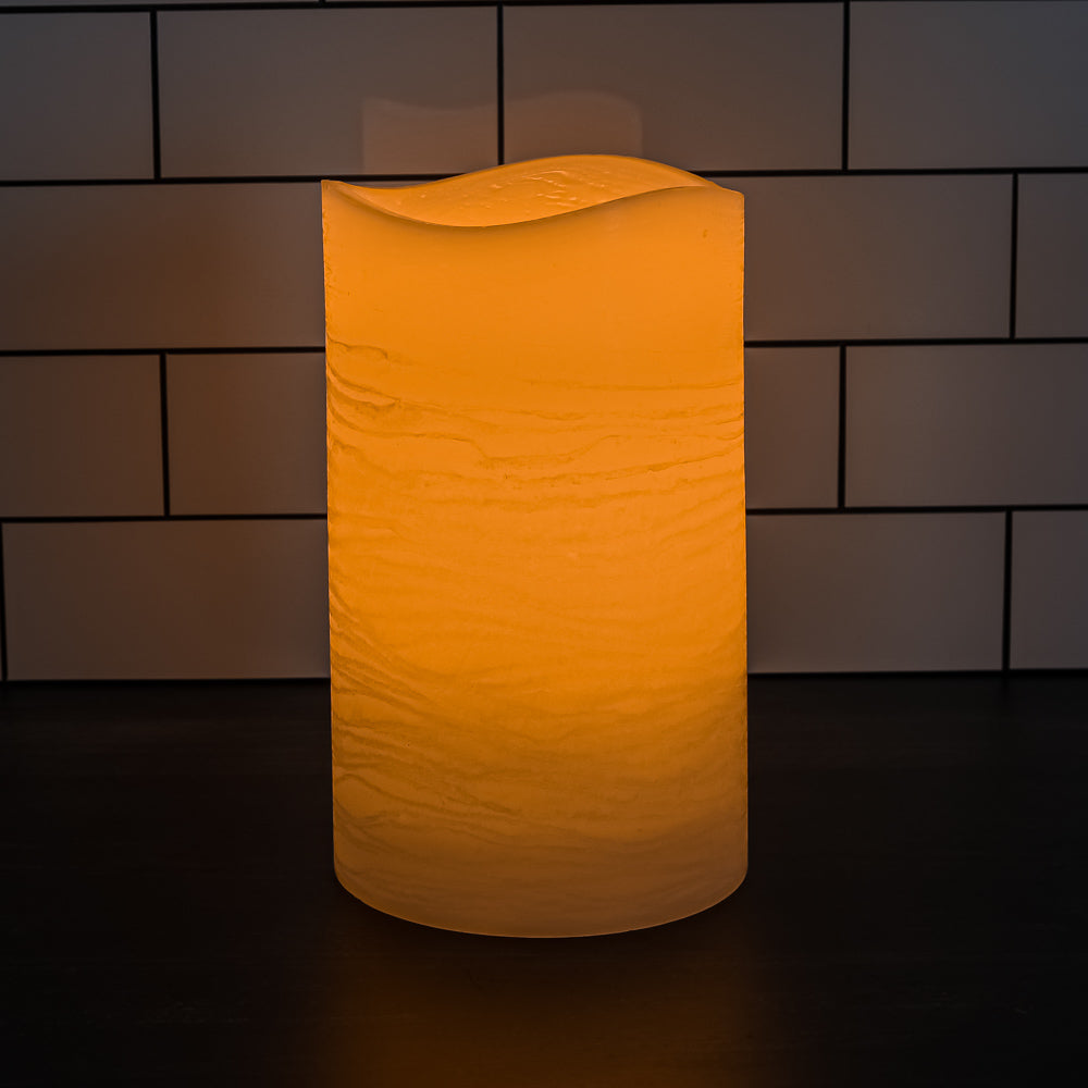 richland led big pillar candles ivory 6 x 10 set of 4