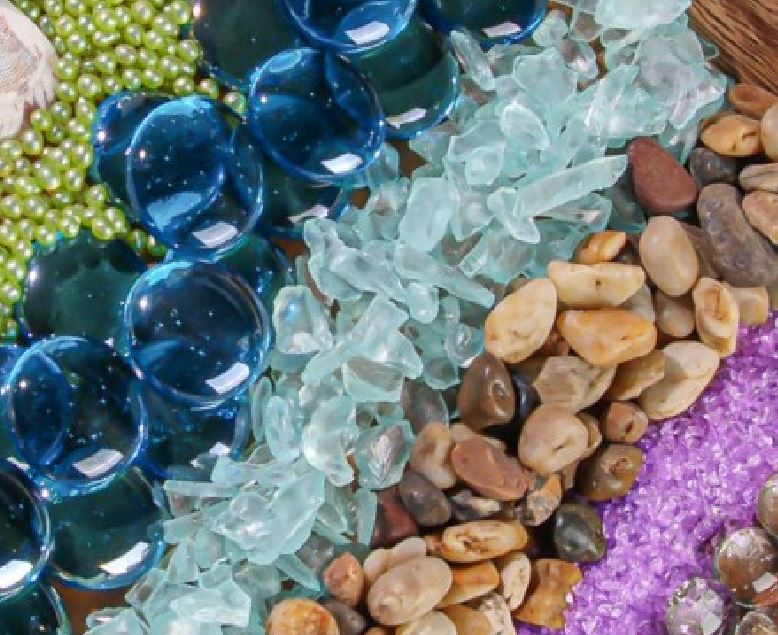 richland glass pebble vase filler blue set of 12