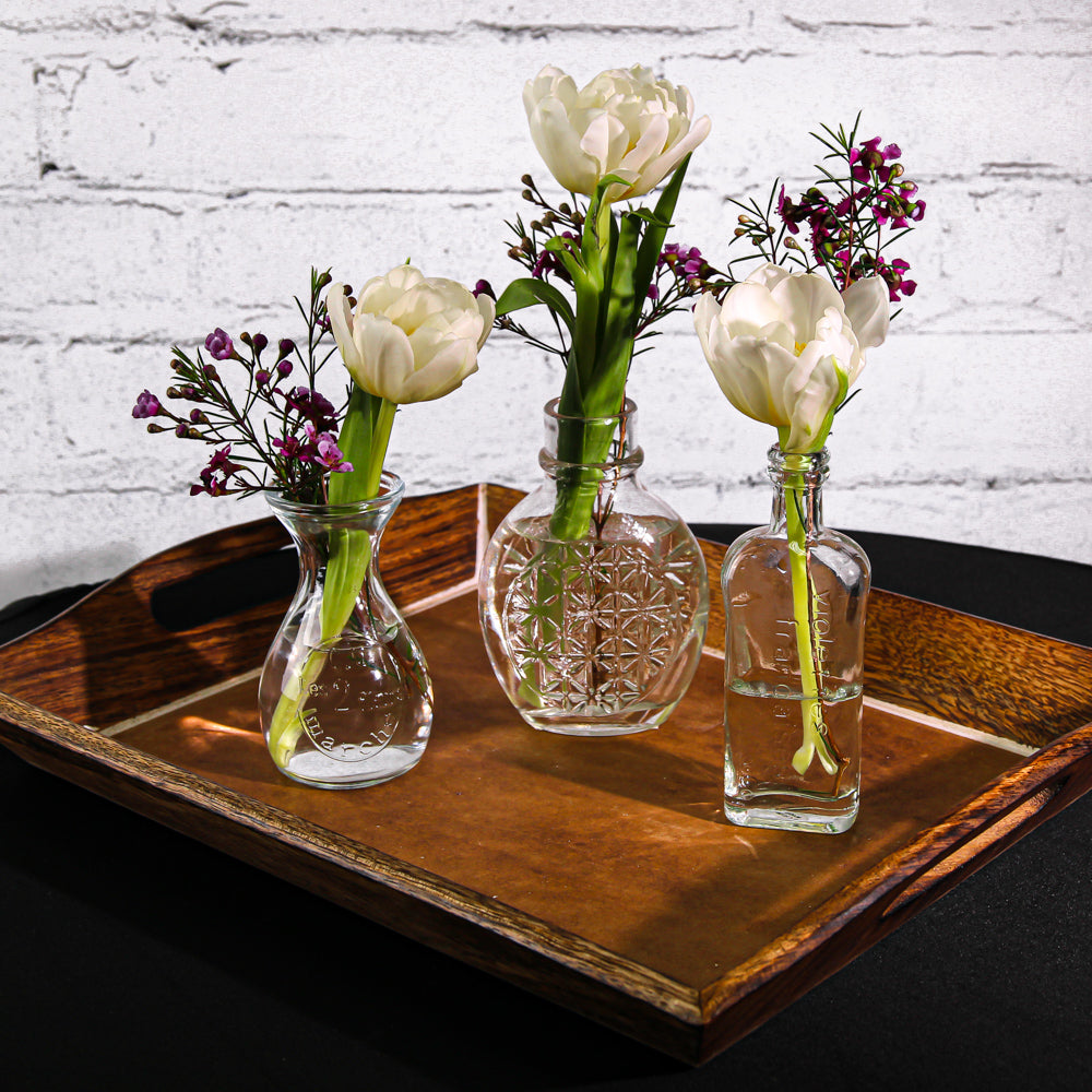 richland glass bud vase clear teardrop set of 36