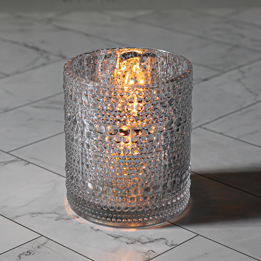 Richland Mercury Candle Holder Pearly Silver Large 