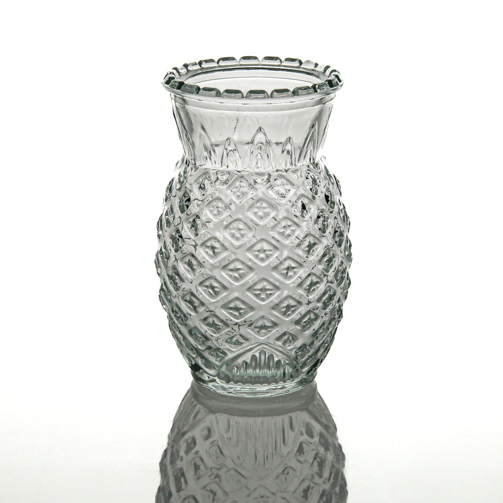 Richland Glass Bud Vase Clear Pineapple