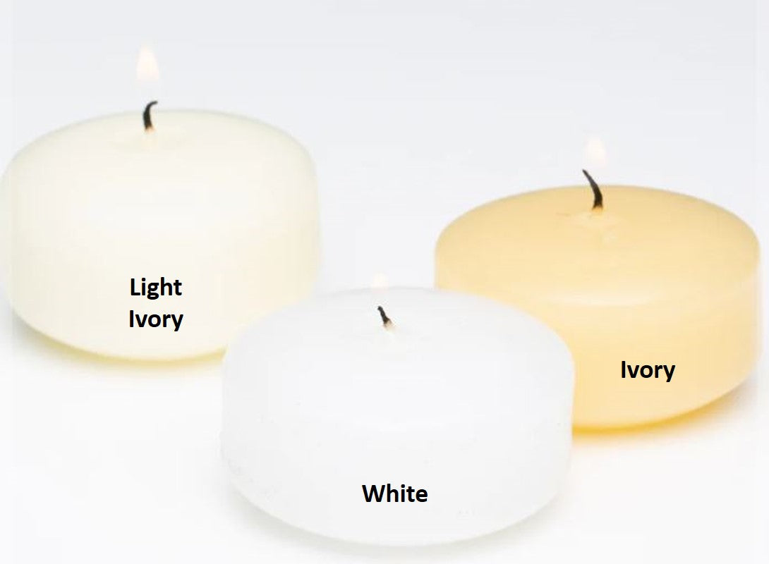 Richland Floating Candles 3" Light Ivory Set of 24