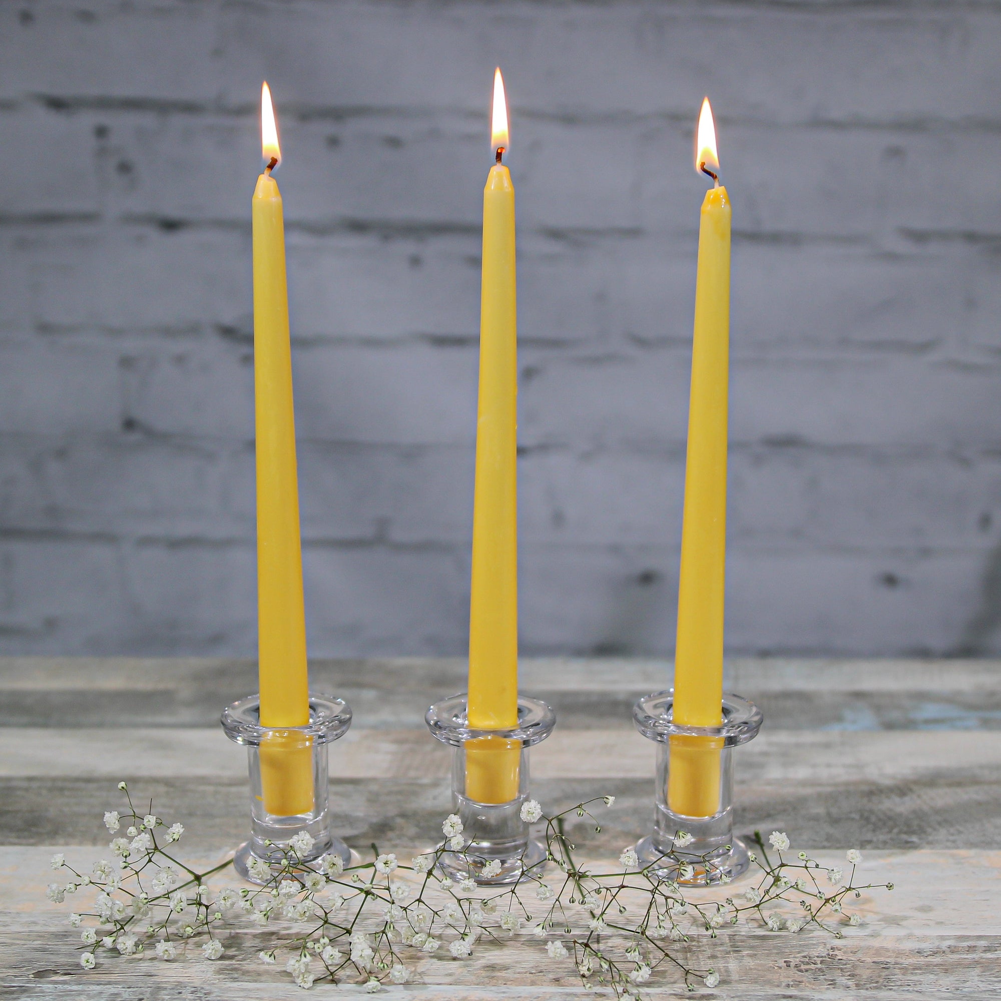 richland simple glass taper candle holder set of 6